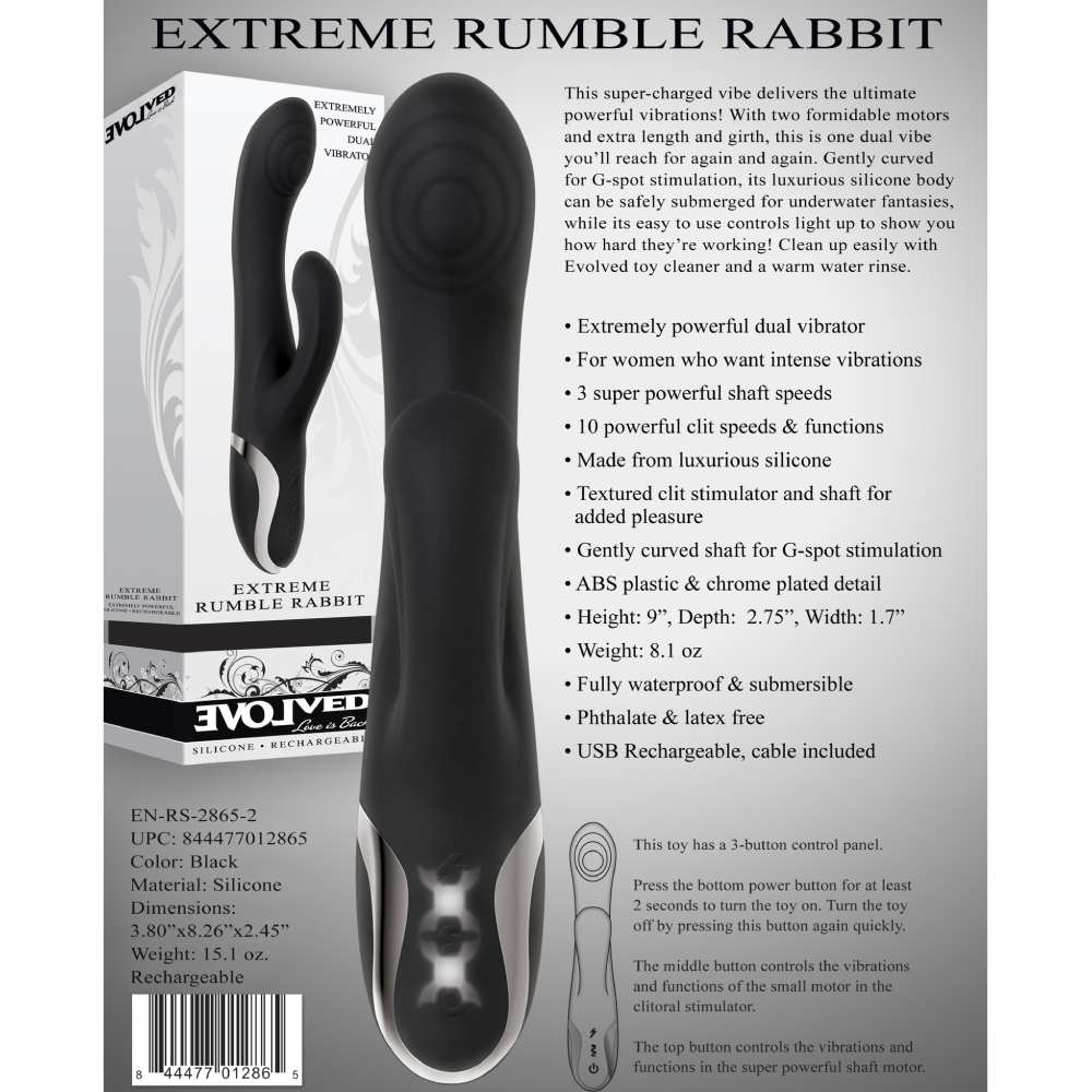 Extreme Rumble vibrator rabbit