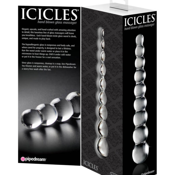 Icicles Hand Blown Glass Massager Exemple