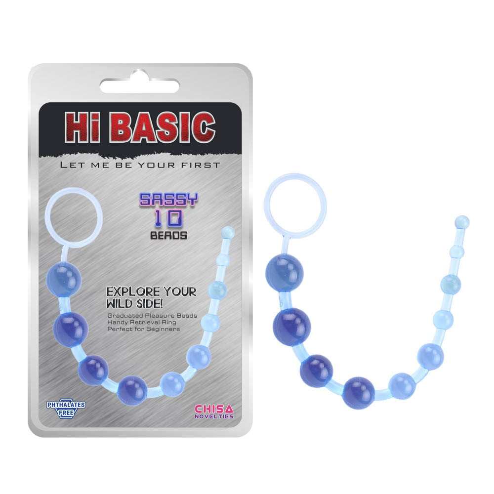Sassy Anal Beads Blue - Bile Anale