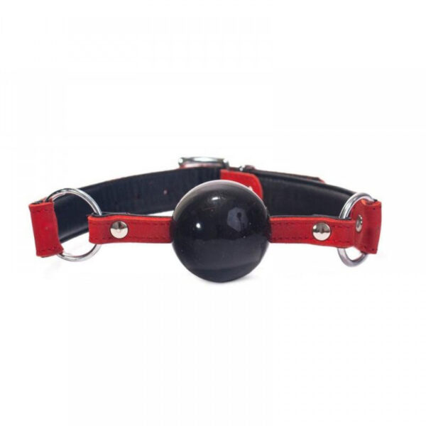 Silicone Ball Gag Black/Red Exemple