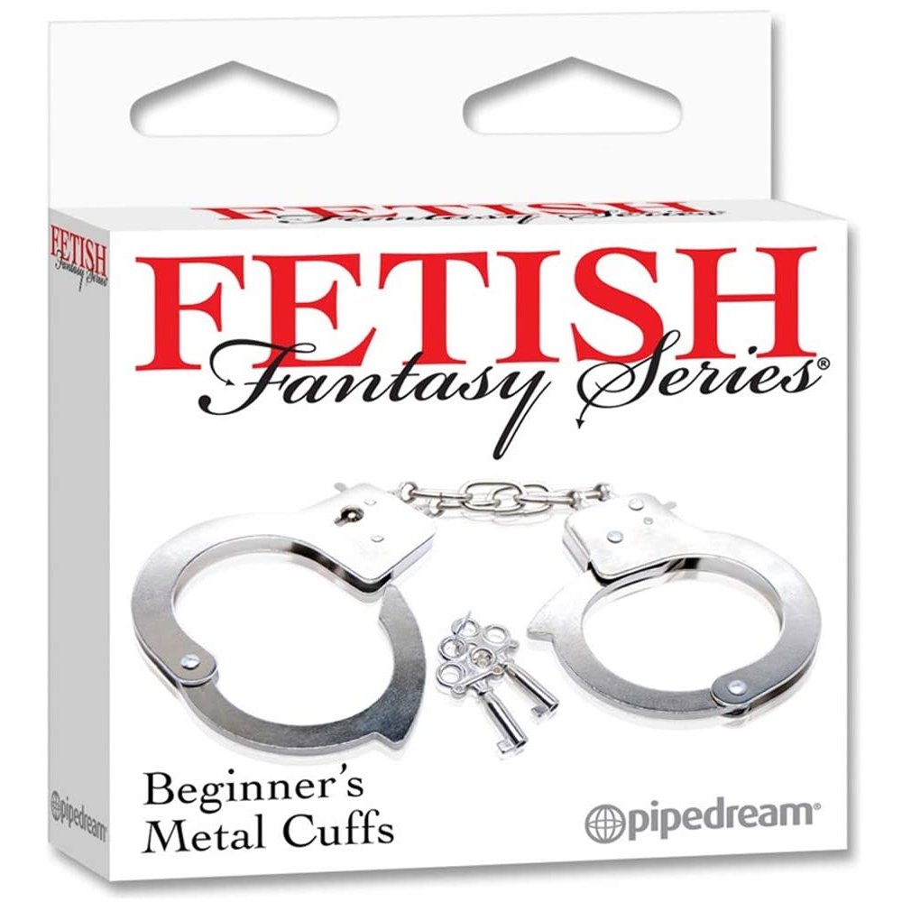 Fetish Fantasy Series Beginner's Metal Cuffs  Culoare Argintiu