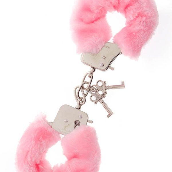 Metal Handcuff With Plush Pink - Catuse
