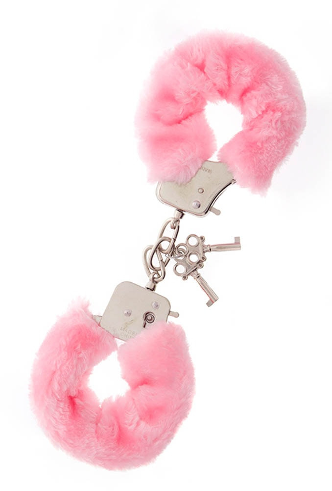 Metal Handcuff With Plush Pink - Catuse
