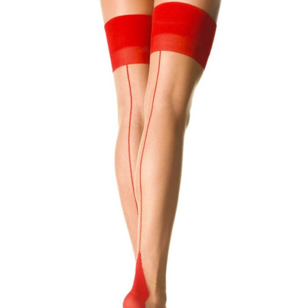 Contrast Top Stockings Nude O/S - Ciorapi Sexy