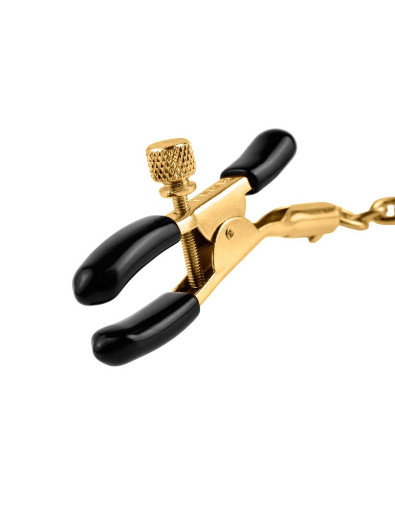 Fetish Fantasy Gold Nipple Chain Clamps Exemple