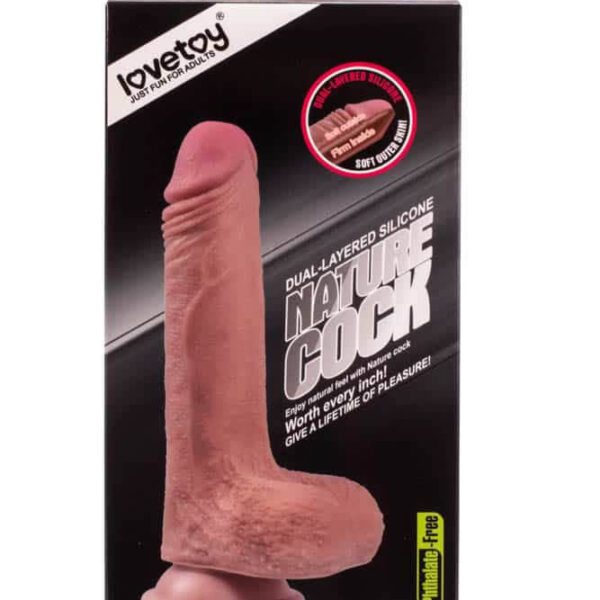 7" Dual-layered Silicone Nature Cock Flesh Exemple