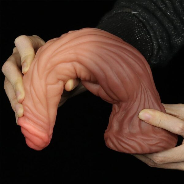 9.5'' Dual layered Liquid Silicone Nature Cock Exemple