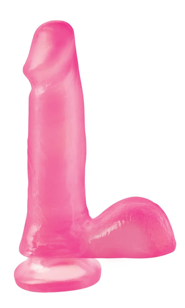 Basix Rubber Works 6 inch Dong With Suction Cup Pink Exemple