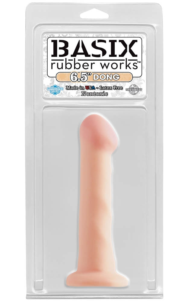 Basix Rubber Works 6.5 inch Dong With Suction Cup - Dildo