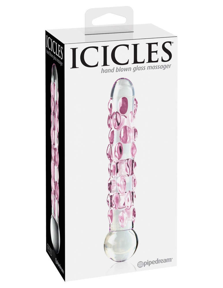 Icicles Hand Blown Glass Massager Exemple
