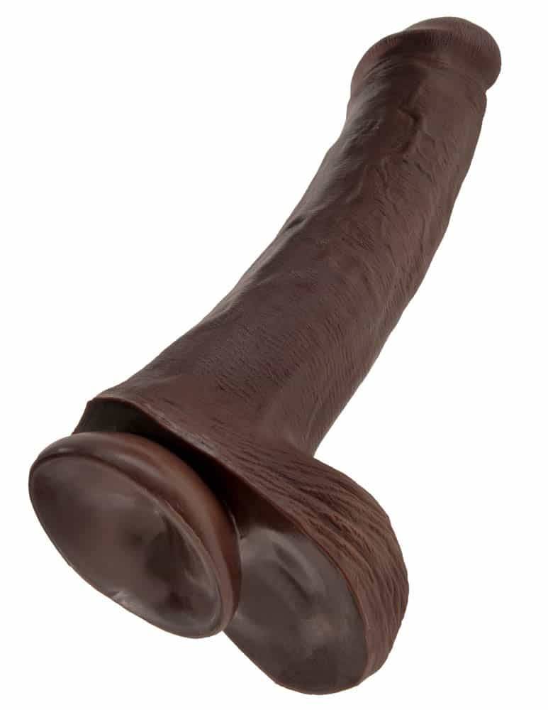 King Cock 13 inch Cock With Balls Brown Exemple