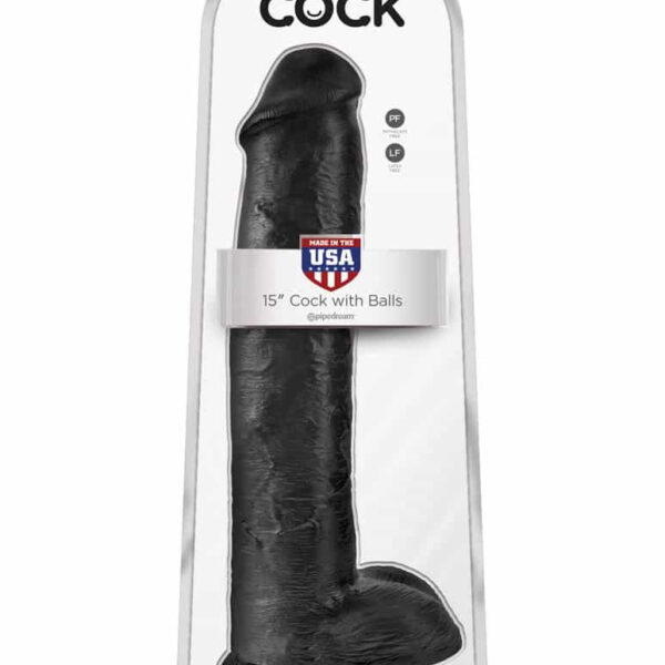 King Cock 15 inch Cock With Balls Black Exemple