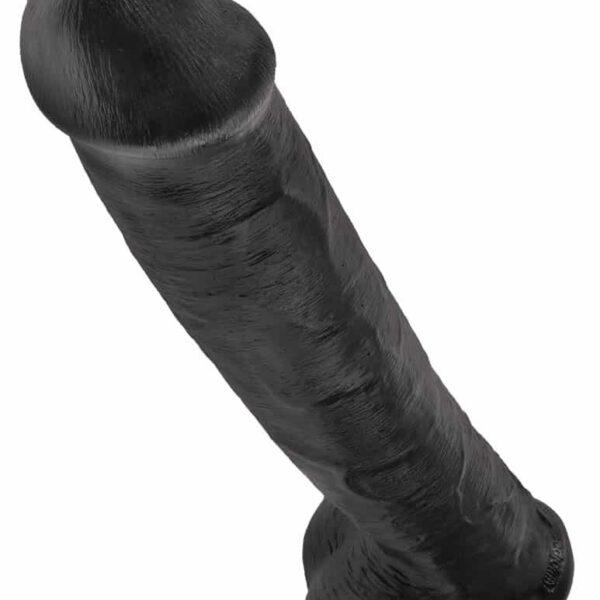 King Cock 15 inch Cock With Balls Black - Dildo