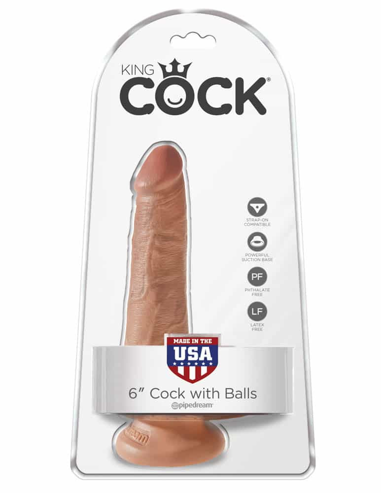 Profil King Cock 6 inch Cock With Balls Tan