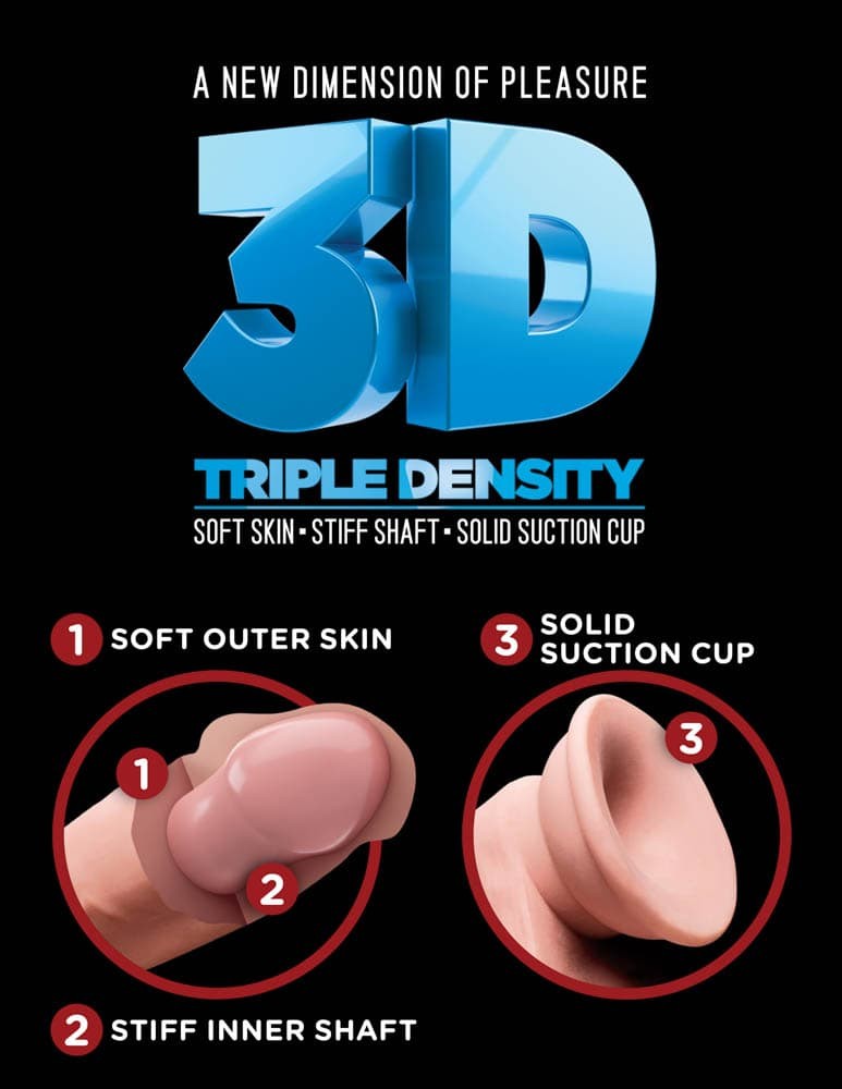 King Cock Triple Density 6.5" Cock with Balls - Flesh Exemple