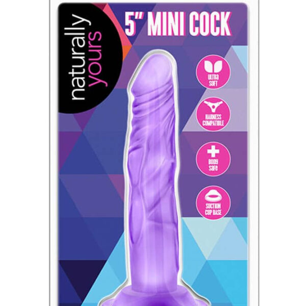 Naturally Yours 5 inch Mini Cock Purple Exemple