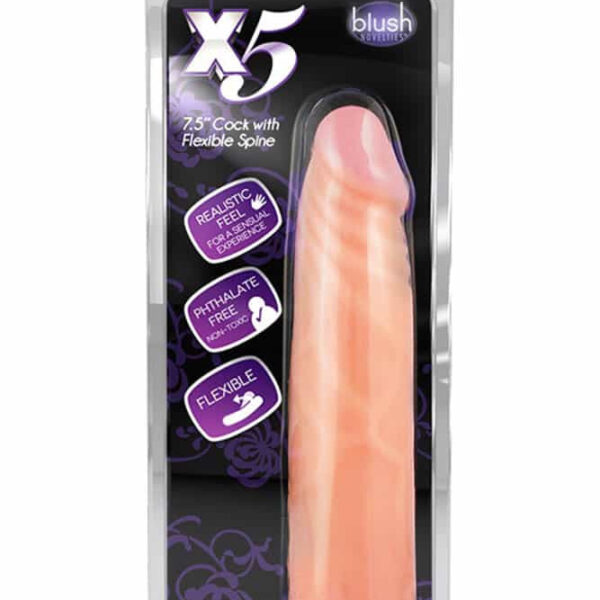 X5 7.5 inch Cock With Flexible Spine - Dildo