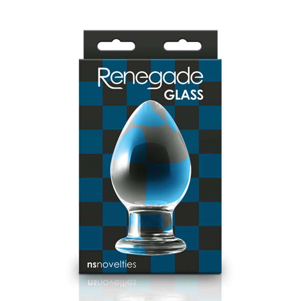 Dop anal Rezistent La Apă Renegade Glass - Knight - Clear