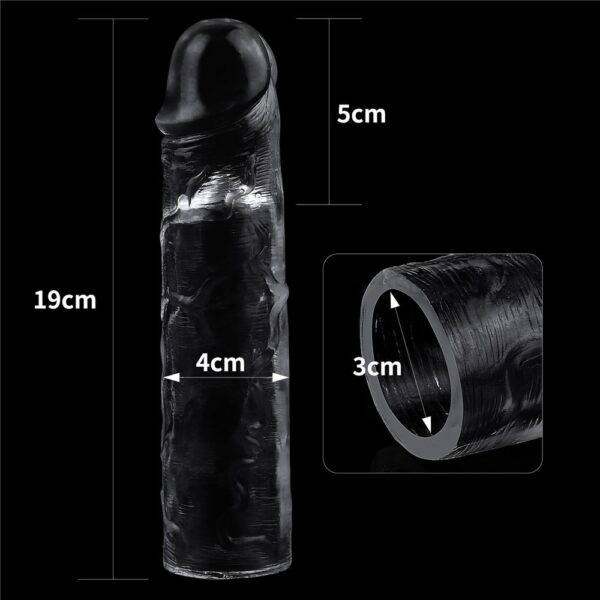 Flawless Clear Penis Sleeve Add 2'' - Extendere Si Prelungitoare Penis