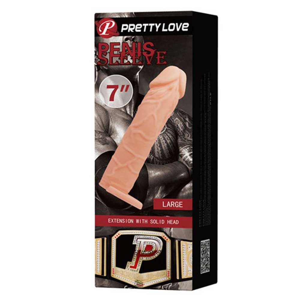 Penis extended sleeve elastic TPR material Prelungitor Penis Rezistent La Apă Culoare Flesh