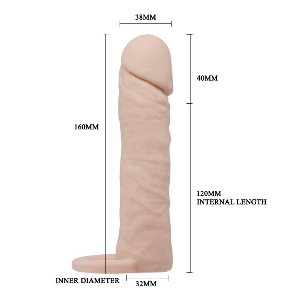 Penis extended sleeve elastic TPR material - Extendere Si Prelungitoare Penis
