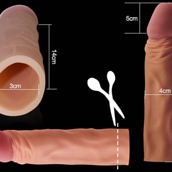 Pleasure X-Tender Penis Sleeve Flesh 1 - Extendere Si Prelungitoare Penis