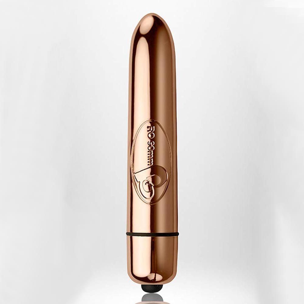 Glonte Vibrator Rezistent La Apă Rocks-Off RO-80 mm Champagne Gold