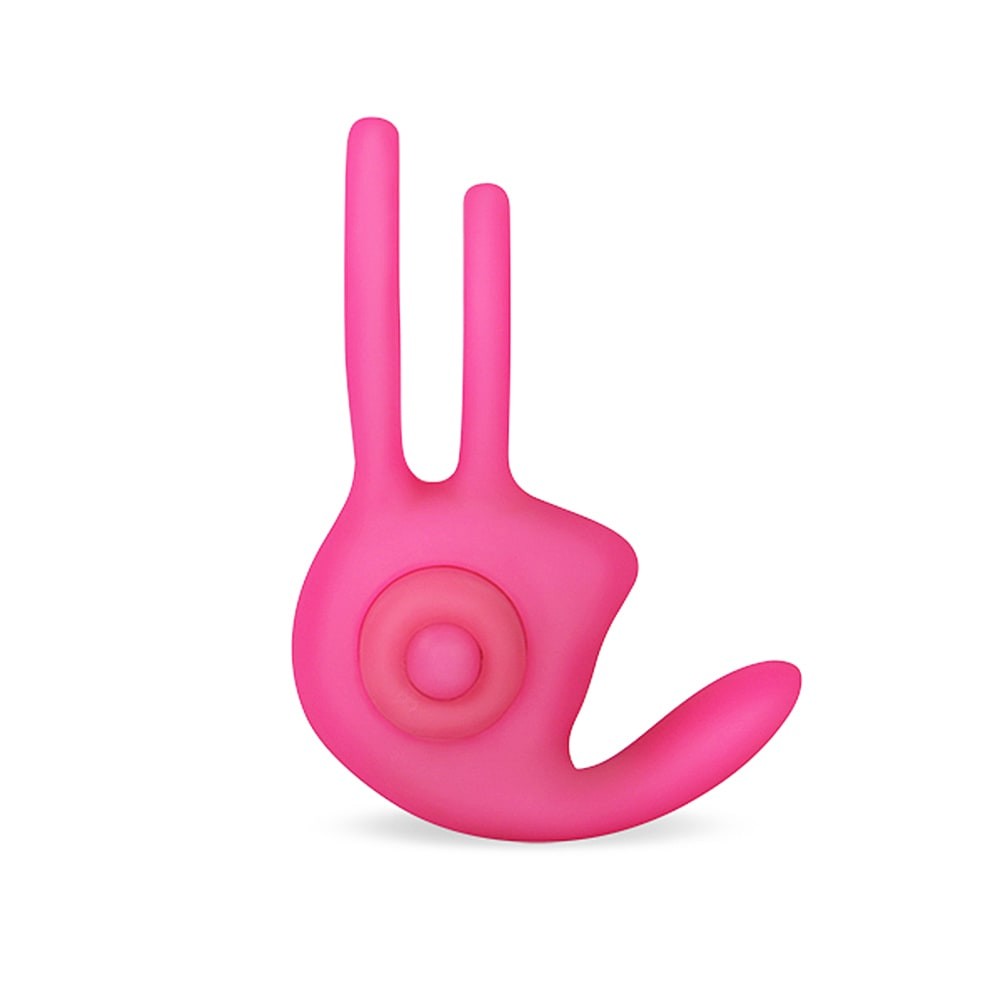 Inel Penis Cu Vibrații Power Clit Duo Silicone Cockring Pink