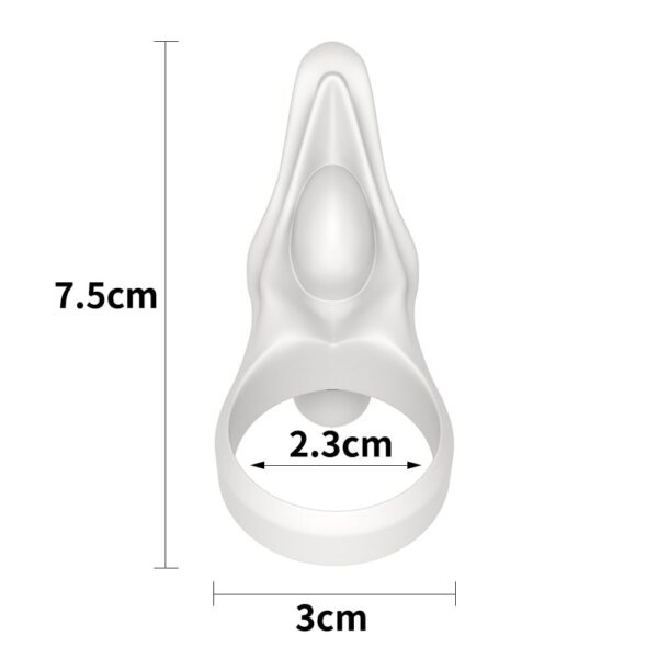 Power Clit Silicone Cockring White - Inele Penis
