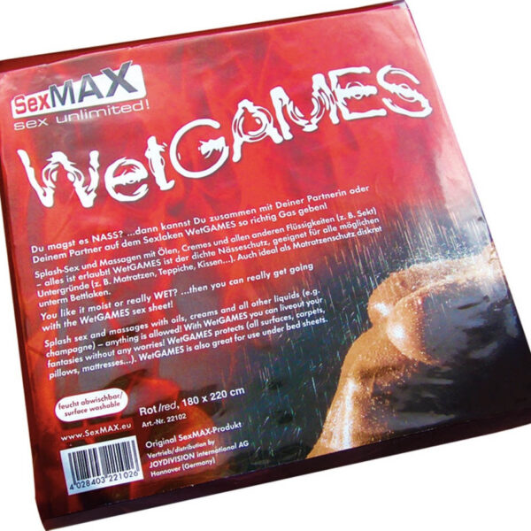 SexMAX WetGAMES Sex-Laken 180 x 220 cm Rot (fitted sheet red) - Lenjerie Pat Din Vinilin