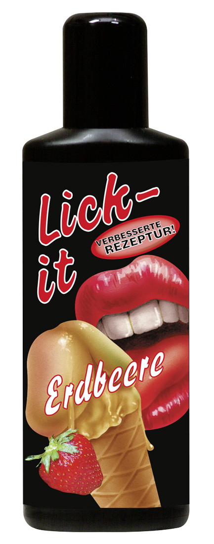 Lick It-Strawberry 100 ml - Lubrifianti Pe Baza De Apa