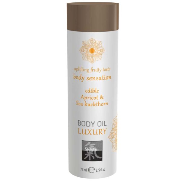 Luxury body oil edible - Apricot & Sea Buckthorn 75ml Exemple