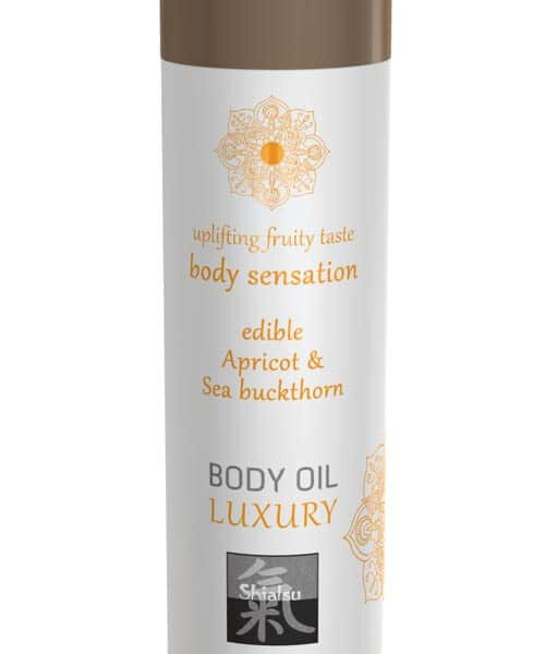 Luxury body oil edible - Apricot & Sea Buckthorn 75ml - Lumanari Si Uleiuri Masaj