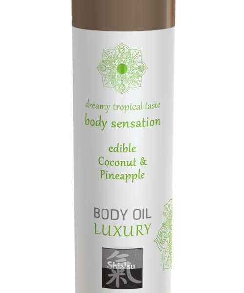 Luxury body oil edible - Coconut & Pineapple 75ml - Lumanari Si Uleiuri Masaj