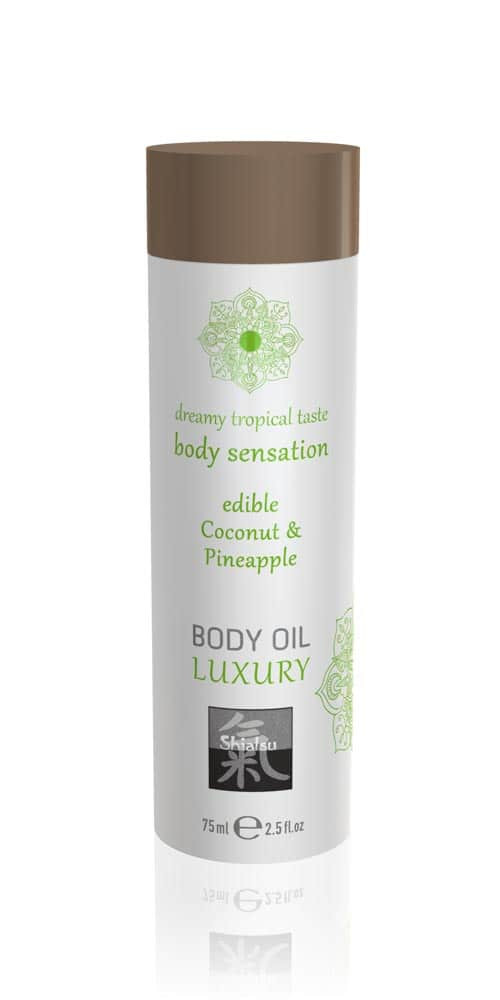 Luxury body oil edible - Coconut & Pineapple 75ml - Lumanari Si Uleiuri Masaj