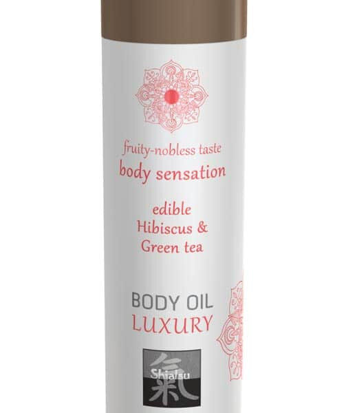 Luxury body oil edible - Hibiskus & Green Tea 75ml - Lumanari Si Uleiuri Masaj