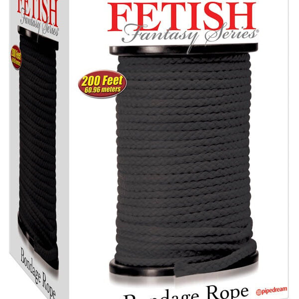 Fetish Fantasy Series Bondage Rope Per Meter Black 61 Meter - Sfori