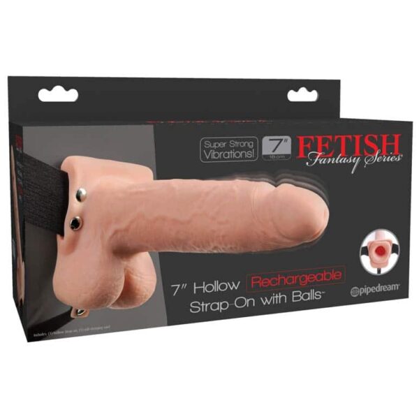 Fetish Fantasy Series 7 inch Hollow Strap-On Flesh Exemple
