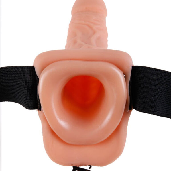 Fetish Fantasy Series Hollow Strap-on with balls 9 inch Flesh - Strap On