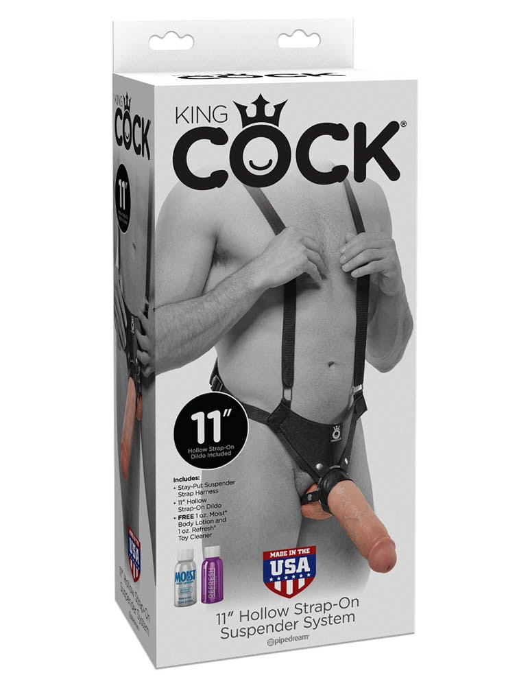 King Cock Hollow Strap-on Suspender System 11 inch Flesh Exemple