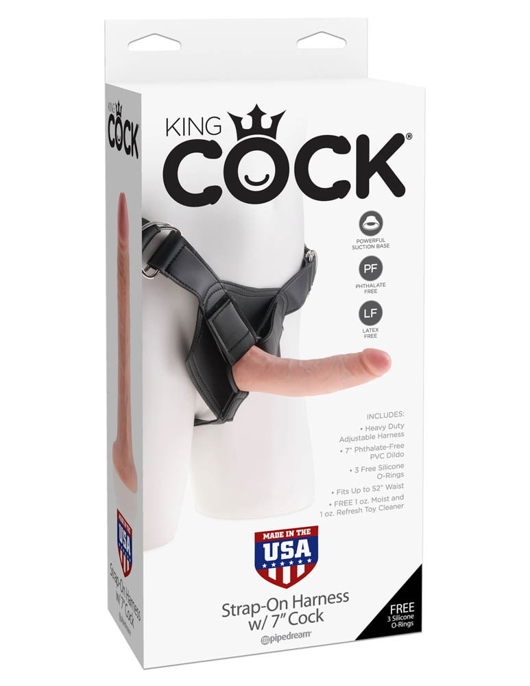 King Cock Strap-on Harness 7 inch Flesh Exemple