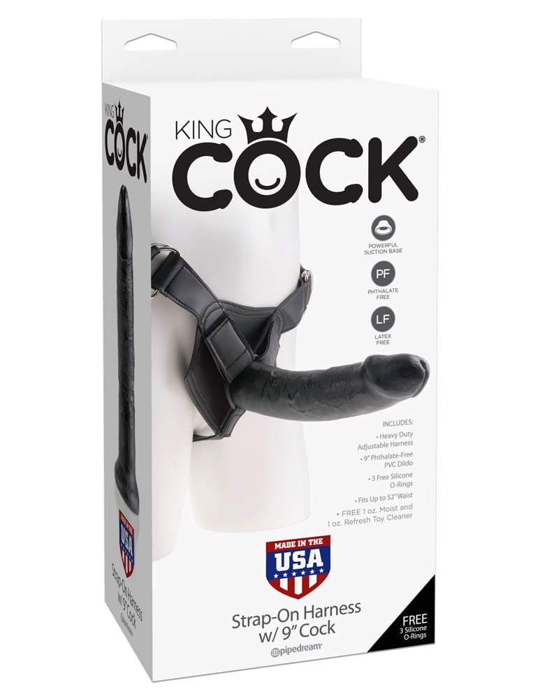 Profil King Cock  Strap-on Harness 9 inch Black
