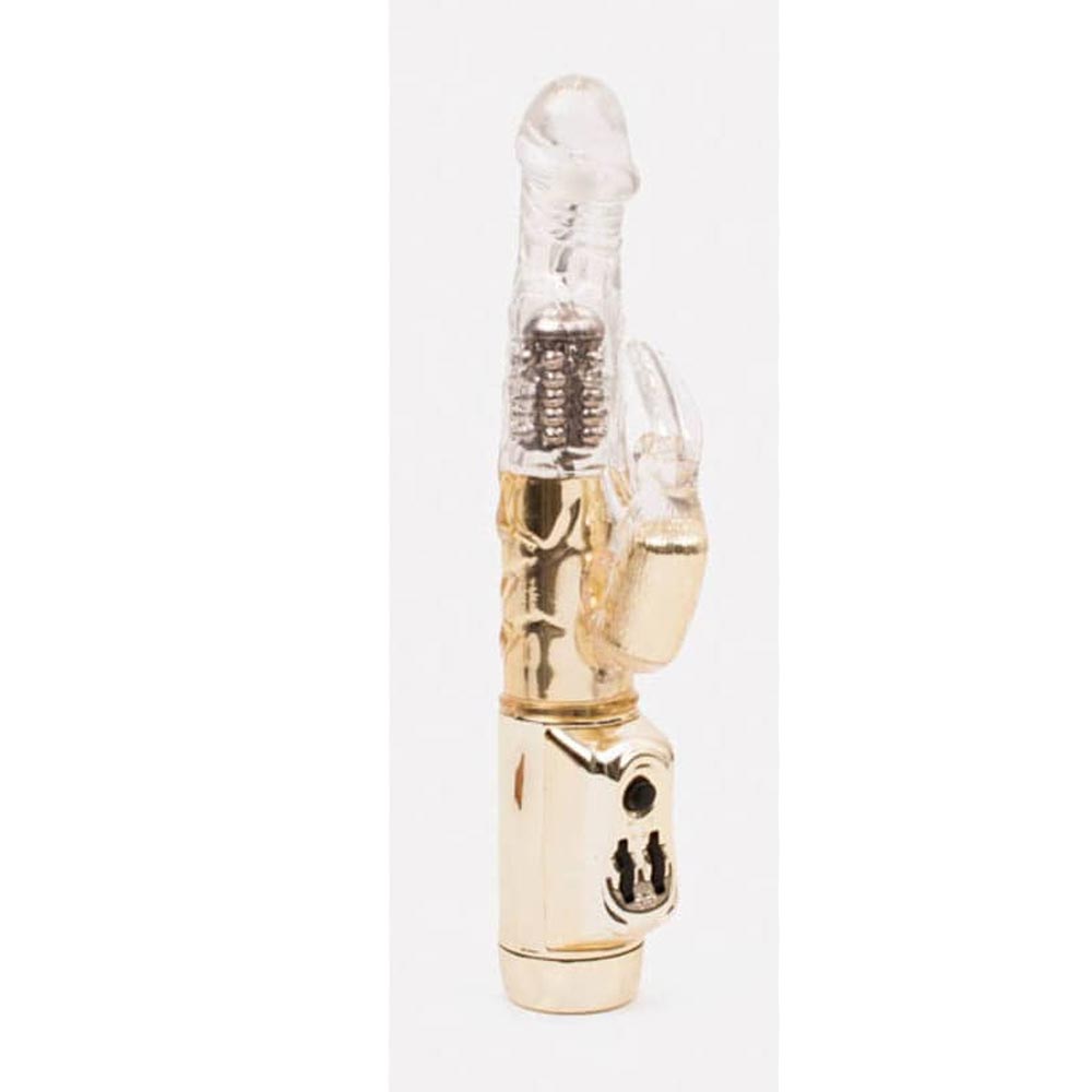 U.S. Gold Lover Vibrating & Rotating Penis Gold Clear Exemple