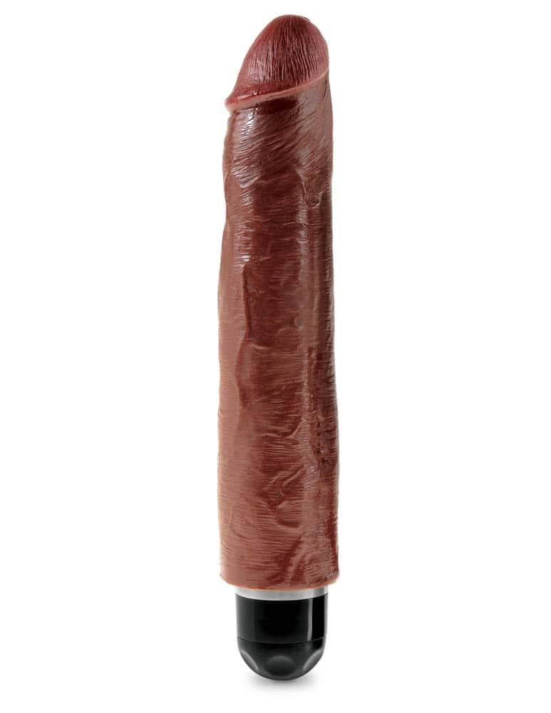 King Cock  10 inch Vibrating Stiffy Brown Exemple