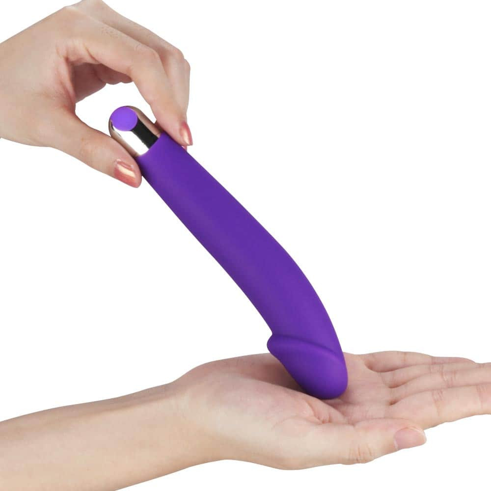 Vibrator Rezistent La Apă Rechargeable IJOY Silicone Dildo Purple