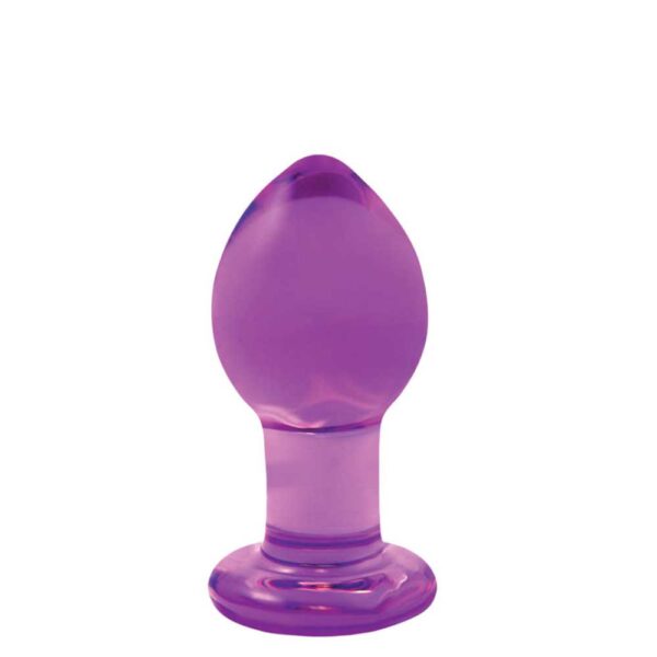 Dop Anal Rezistent La Apă Crystal Medium Purple Din Sticlă